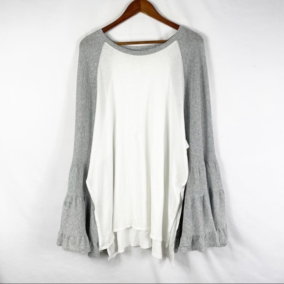 Free People No Crying in Baseball Tee with Bell Sleeves in Large - Picture 2 of 8